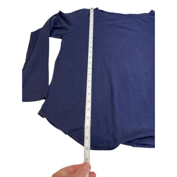 EILEEN FISHER - SKIN Navy Blue Bundle of 2 3/4 Shirt Lightweight sweater MEDIUM - Picture 3 of 16